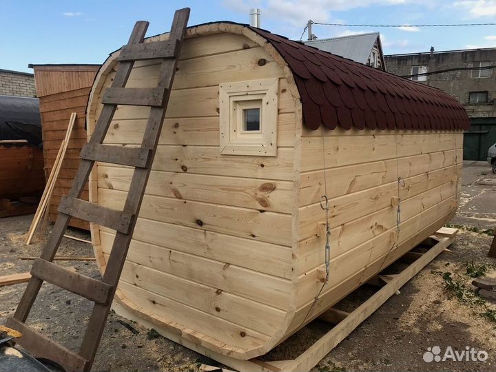 Баня-бочка квадро в наличии