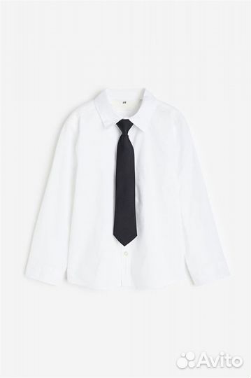 Новая рубашка с галстуком 116,122,128 H&M