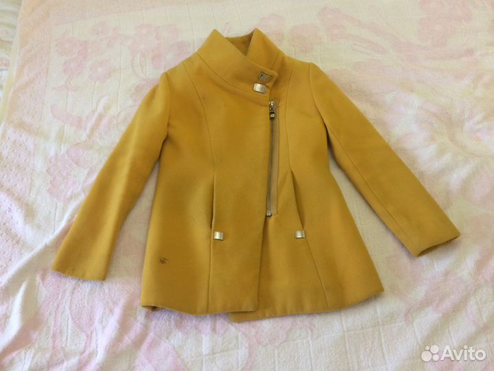Шикарное желтое пальто De Salitto италия