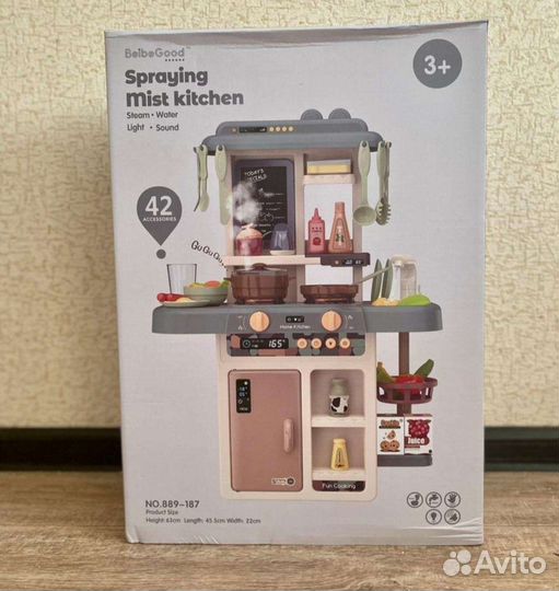 Новая Кухня детская 63 см.звук,вода,свет,пар