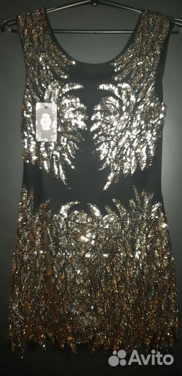 Вечернее платье с пайетками.В стиле Гетсби