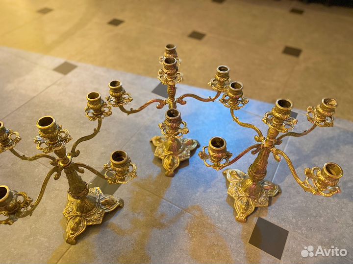 Подсвечник- канделябр винтаж