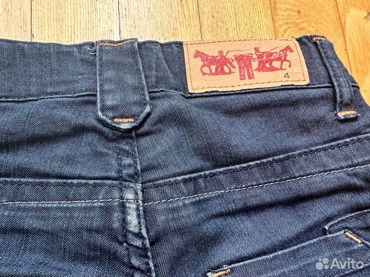 Джинсовые шорты для девочки levis, 98-104