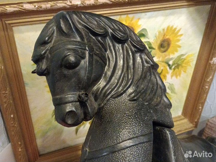 Игрушка СССР Конь - каталка