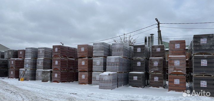 Кирпич облицовочный красный 1,0 нф