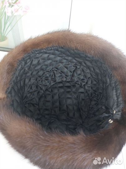 Норковая женская шапка (Берет)