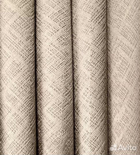 Шторы блэкаут полный бежево-золотистые