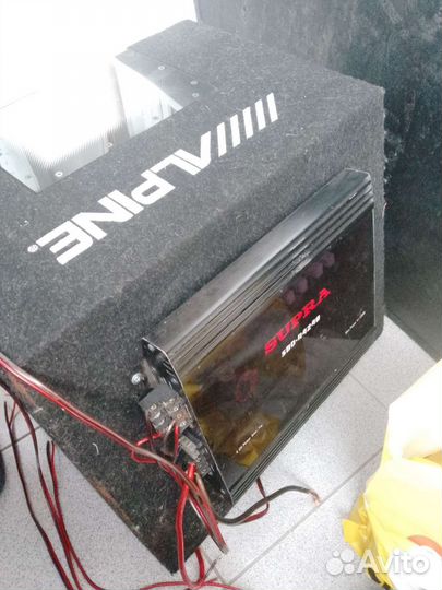 Сабвуфер alpine с 4х канальным усилителем Supra