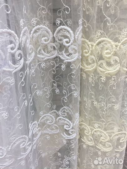 Тюль микросетка, готовые комплекты