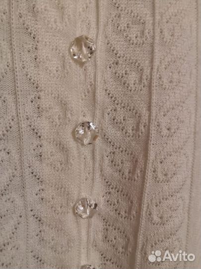 Жакет белый ажурный женский 54 размер