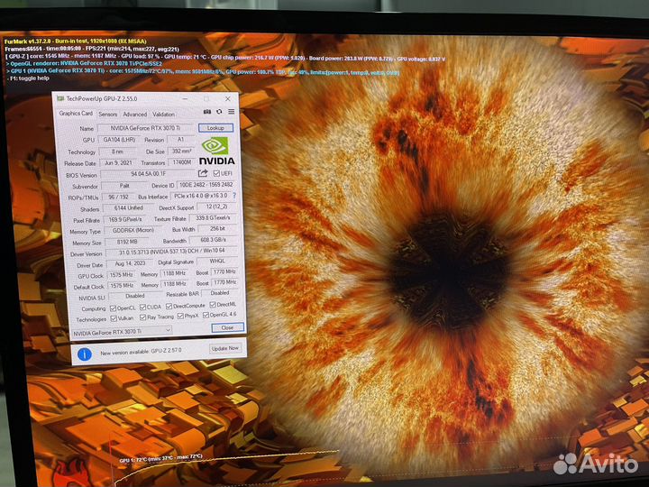 Видеокарта RTX 3070 Ti Palit Gaming Pro
