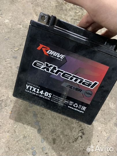 Аккумулятор для мотоцикла Rdrive eXtremal YTX14-BS