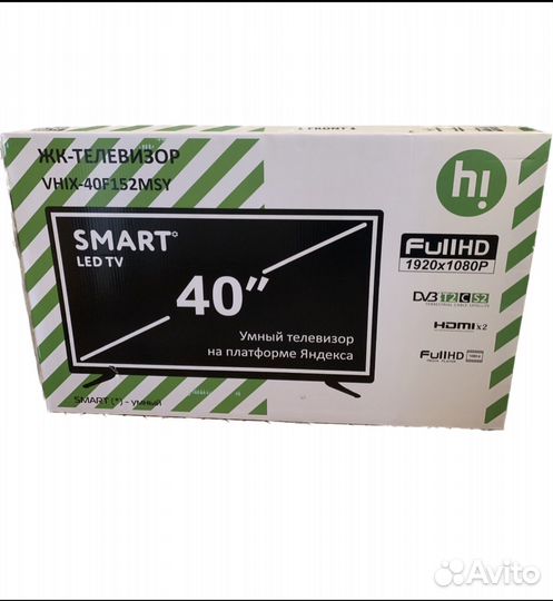 Новый телевизор Hi со SMART TV 102см