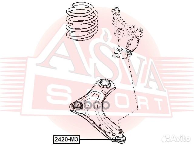 Опора шаровая 2420M3 2420-M3 asva