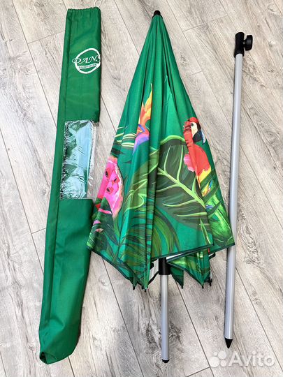 Надежный пляжный садовый зонт 200 см с подставкой