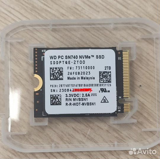 SSD m2 Western Digital SN740 2TB m.2 2230 Nvme