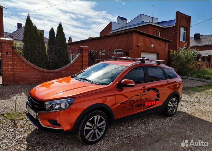 Багажник Лада Веста SW cross аэро серебристый