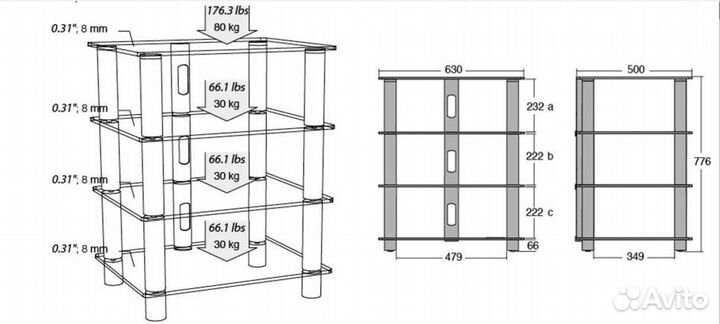 Стойка для hi fi аппаратуры norstone Epur 4