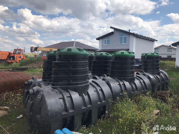 Септик био Малахит 5 с переливом