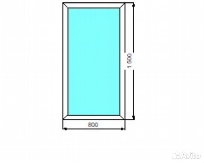 Окно пластиковое глухое