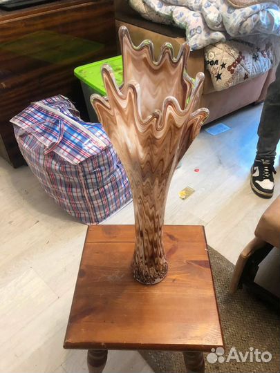 Ваза «коралл-сосулька» стекло