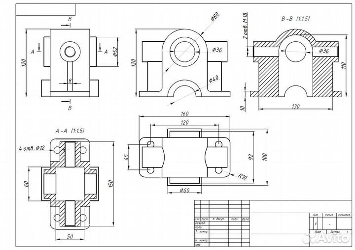 Чертежи на заказ, 3D в AutoCad, SolidWorks