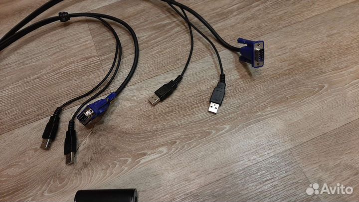 2х портовой кабельный USB KVM переключатель Aten