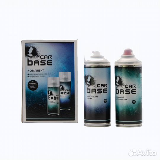 Carbase. Краска аэрозольная. Лак автомобильный. proton A89 quick silver (База 500мл + Лак 500мл)