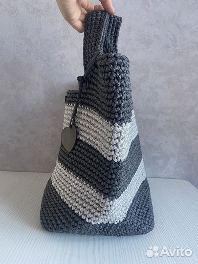 Сумка шопер вязаная