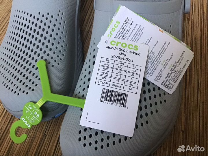 Crocs сабо literide 360 р. М13 (45/46), оригинал