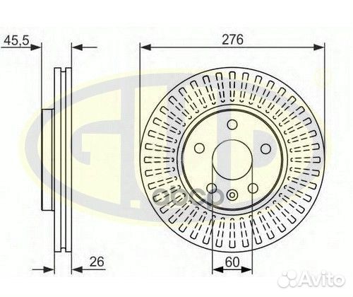Диск тормозной перед GDB126165 G.U.D