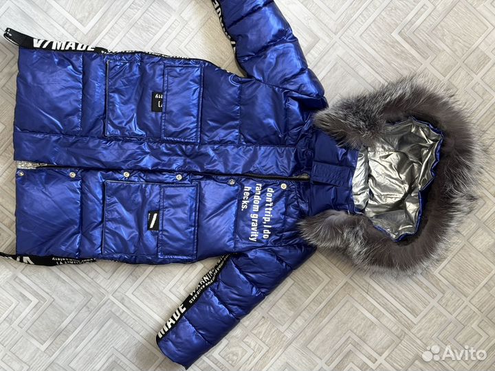 Пуховик зимнее пальто на девочку 110