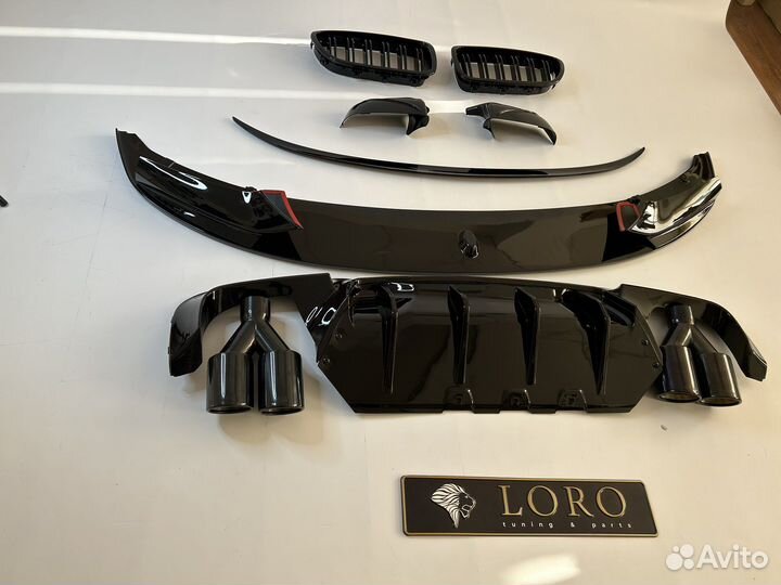 Обвес BMW F10 M Perfomance черный + насадки