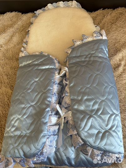 Конверт на выписку зимний для мальчика