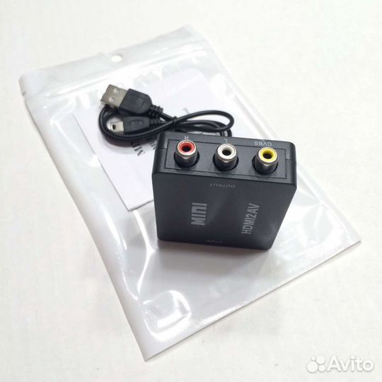 Адаптер hdmi to AV 3xRCA тюльпаны (новый)