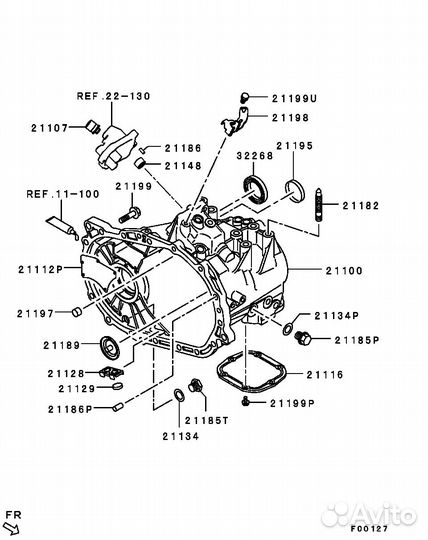 MD747001 Корпус МКПП Mitsubishi