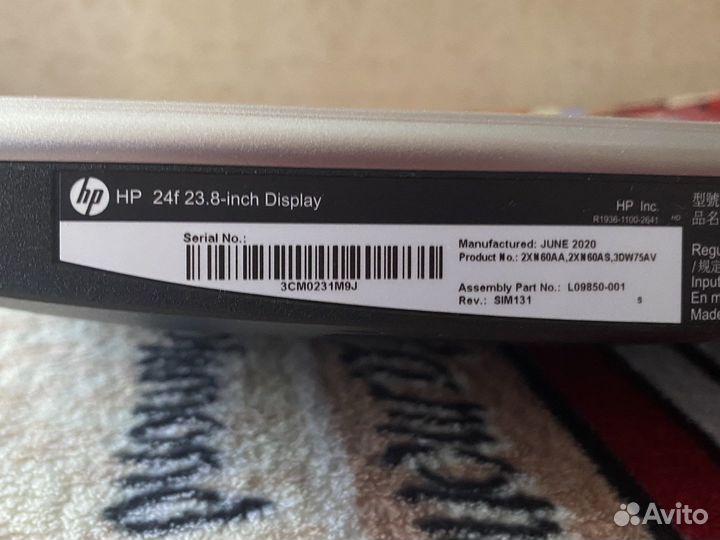 Монитор hp 24(под ремон)