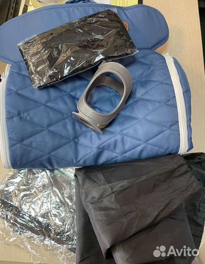 Коляска luxmom 636 голубая, новая