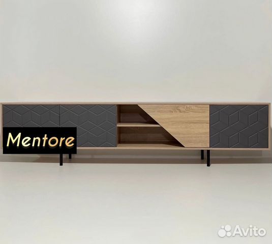 Тумба тв Bravo с фрезеровкой (на опорах)