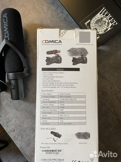 Микрофон пушка comica v30 pro