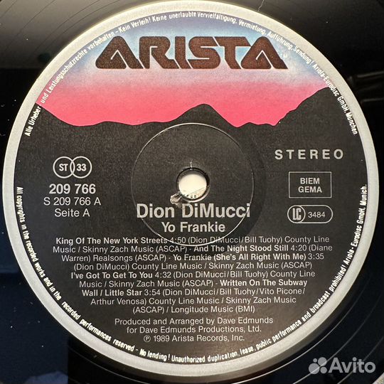 Dion – Yo Frankie (Германия 1989г.)