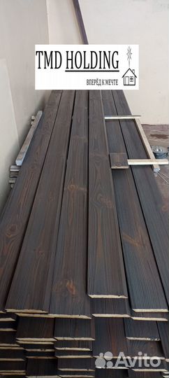 Планкен из термососны с брашировкой