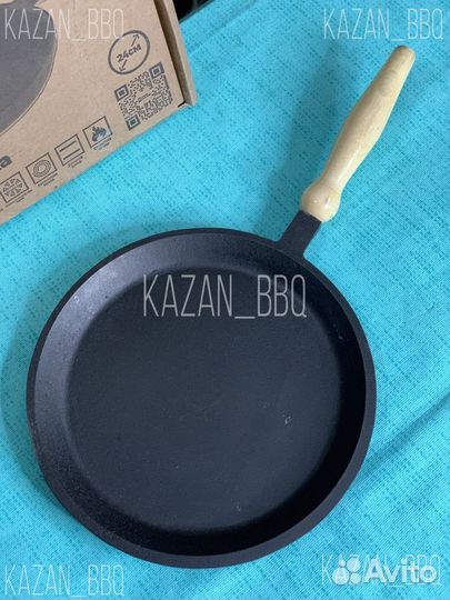 Чугунная сковорода блинная, 24 см