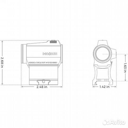 Коллиматор holosun micro HS503CU