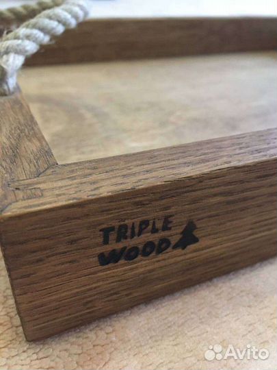 Поднос из дуба, деревянный поднос