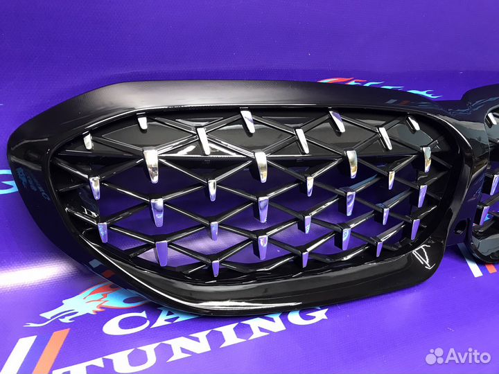 Решетка радиатора BMW G20 diamond (соты)