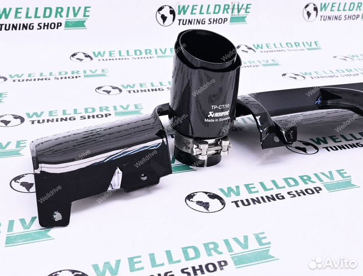 Диффузор BMW 3 E90 E91 черный насадки 89 мм