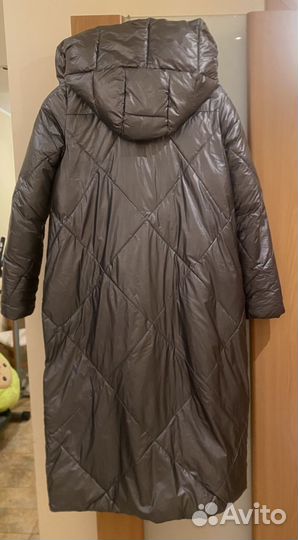 Пуховик длинный женский 42