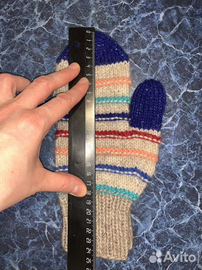 Варежки вязаные ручной работы