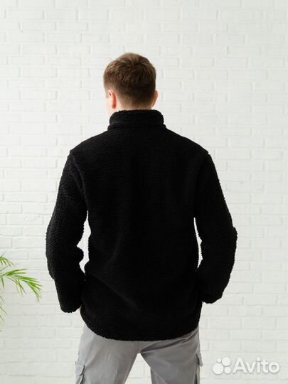 Куртка мужская, кофта меховая чёрная (L)